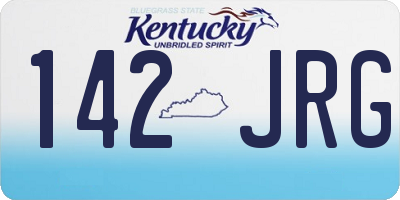 KY license plate 142JRG