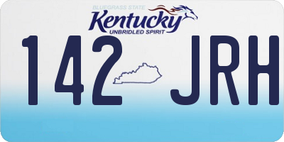 KY license plate 142JRH