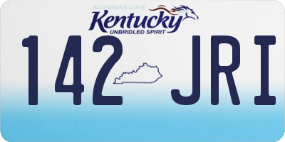 KY license plate 142JRI
