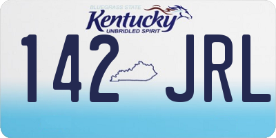 KY license plate 142JRL