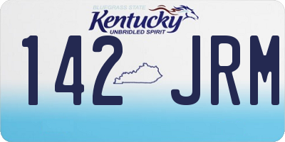 KY license plate 142JRM