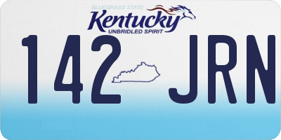 KY license plate 142JRN