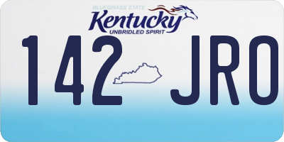 KY license plate 142JRO