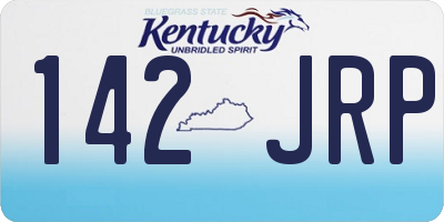 KY license plate 142JRP