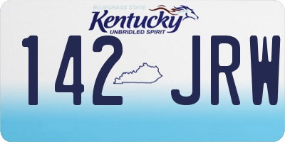KY license plate 142JRW