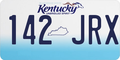 KY license plate 142JRX