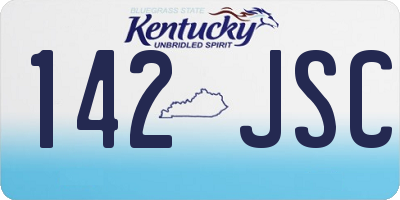 KY license plate 142JSC