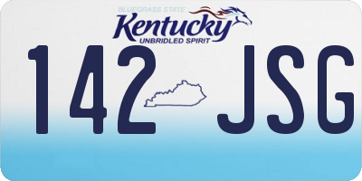 KY license plate 142JSG