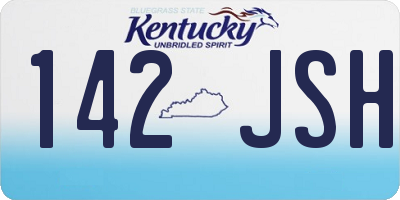 KY license plate 142JSH