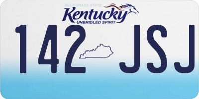 KY license plate 142JSJ