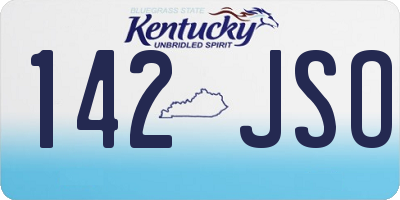 KY license plate 142JSO