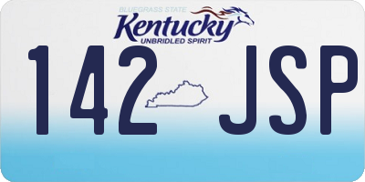 KY license plate 142JSP