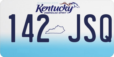 KY license plate 142JSQ