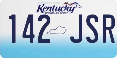 KY license plate 142JSR