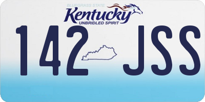 KY license plate 142JSS