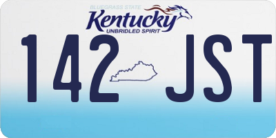 KY license plate 142JST