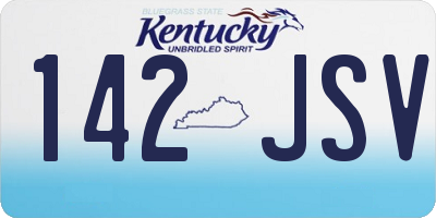 KY license plate 142JSV