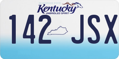 KY license plate 142JSX