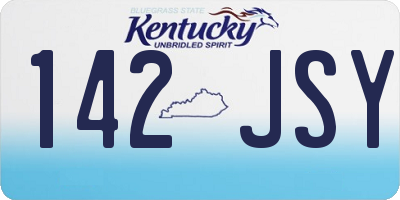 KY license plate 142JSY