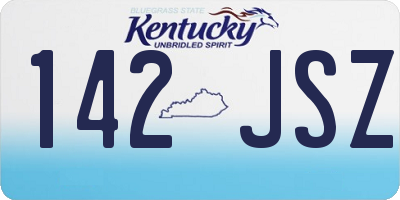 KY license plate 142JSZ
