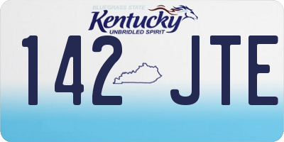 KY license plate 142JTE