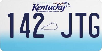 KY license plate 142JTG