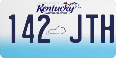 KY license plate 142JTH