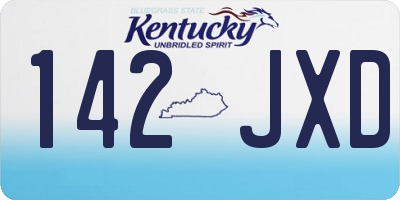 KY license plate 142JXD