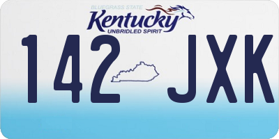 KY license plate 142JXK