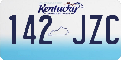 KY license plate 142JZC