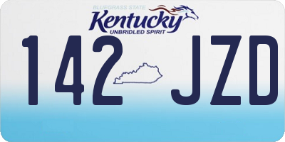 KY license plate 142JZD