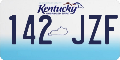 KY license plate 142JZF
