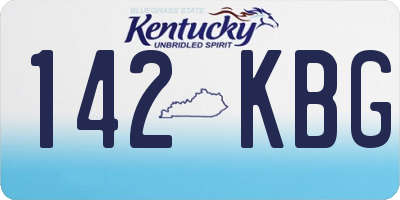 KY license plate 142KBG