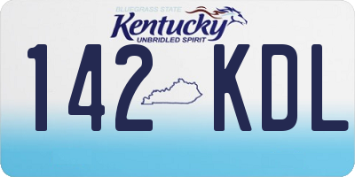 KY license plate 142KDL