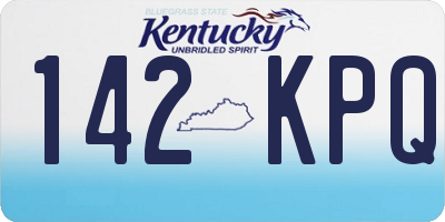 KY license plate 142KPQ