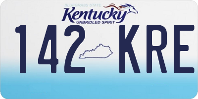KY license plate 142KRE