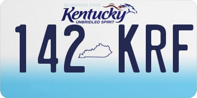 KY license plate 142KRF