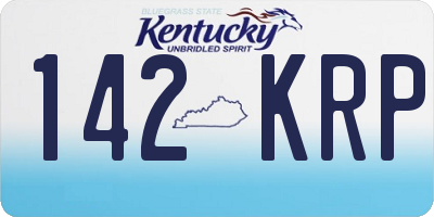 KY license plate 142KRP