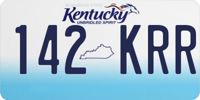KY license plate 142KRR