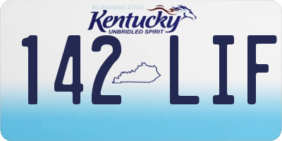 KY license plate 142LIF
