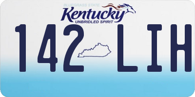 KY license plate 142LIH