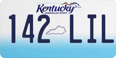 KY license plate 142LIL