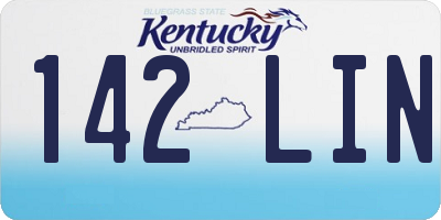 KY license plate 142LIN