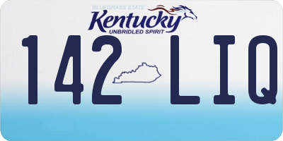 KY license plate 142LIQ