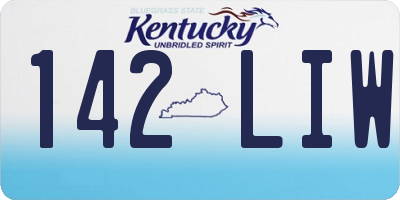 KY license plate 142LIW