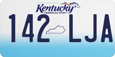 KY license plate 142LJA
