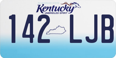 KY license plate 142LJB