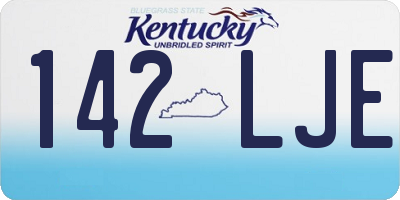 KY license plate 142LJE