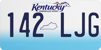 KY license plate 142LJG