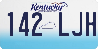 KY license plate 142LJH